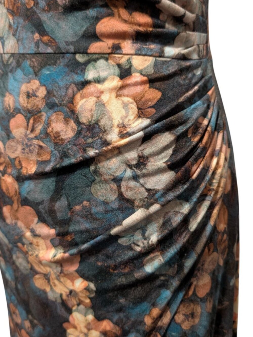 Peruvian Connection Womens Sz S Twillight Floral Ruched Sleeveless Orchard Dress - Picture 6 of 11